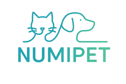 create single line logo brand name NUMIPET logo color blue green shade big size view 