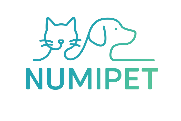create single line logo brand name NUMIPET logo color blue green shade big size view 